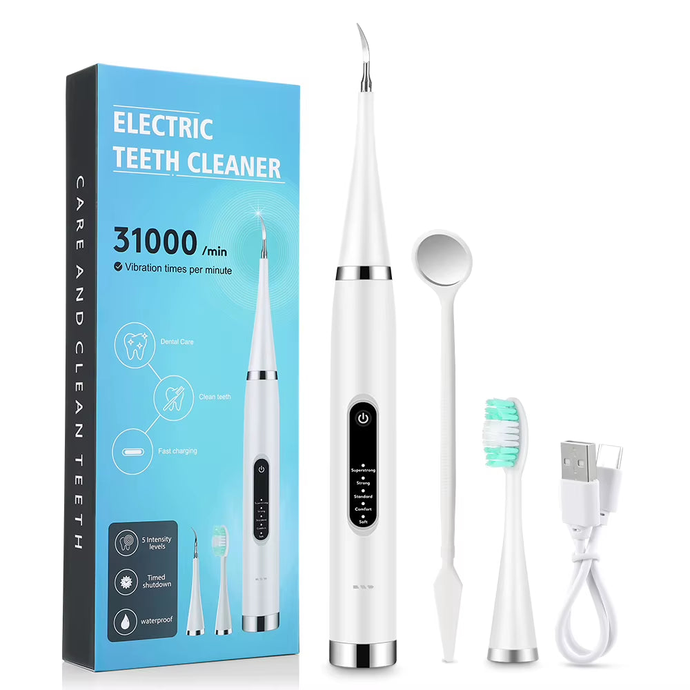 Electric Teeth Cleaner Dental Scaler Waterproof Oral Care Plaque Spatula Removes Tartar Dental Scraper Dental Instrument