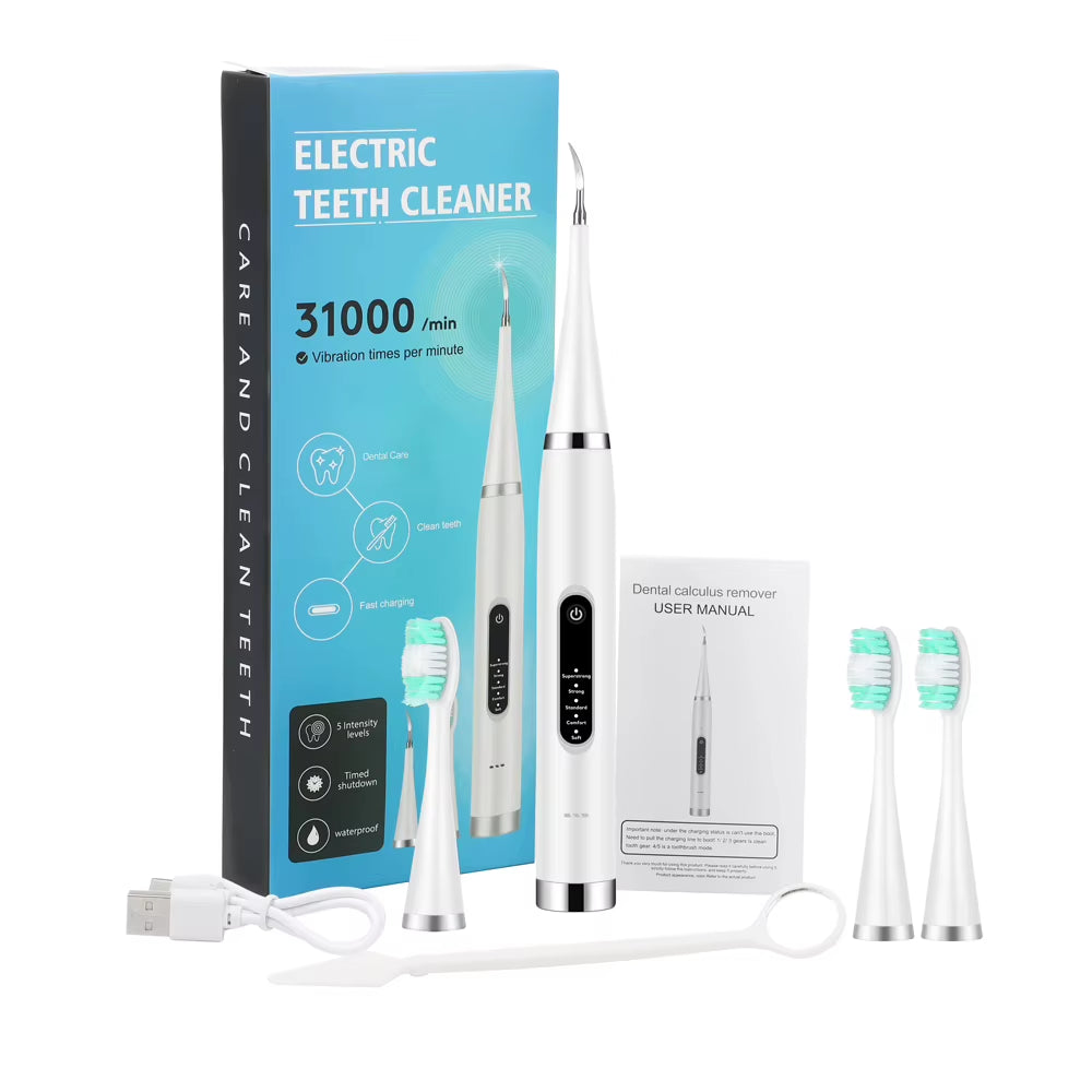 Electric Teeth Cleaner Dental Scaler Waterproof Oral Care Plaque Spatula Removes Tartar Dental Scraper Dental Instrument