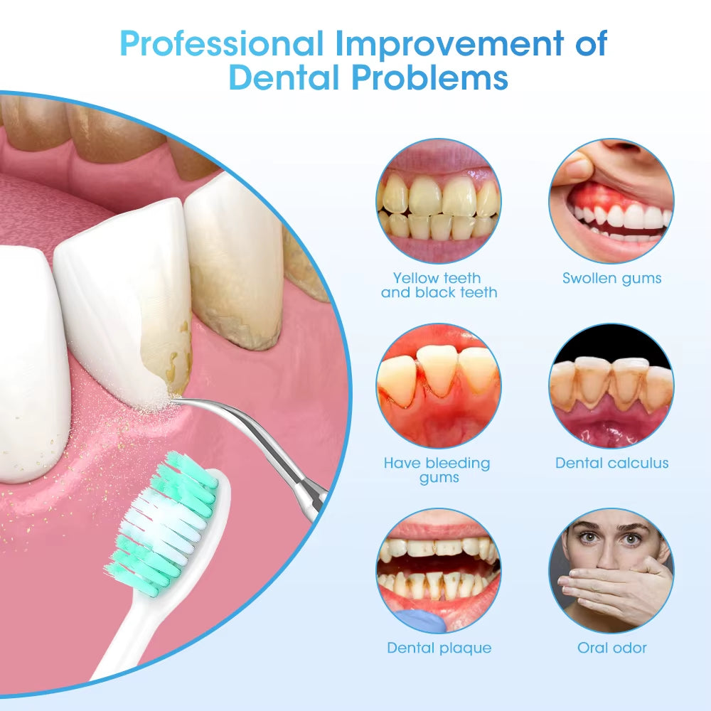 Limpiador de placa dental para sarro y manchas en los dientes