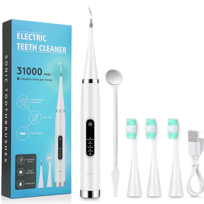 Quitasarro eléctrico blanco con cabezales de cepillo extra